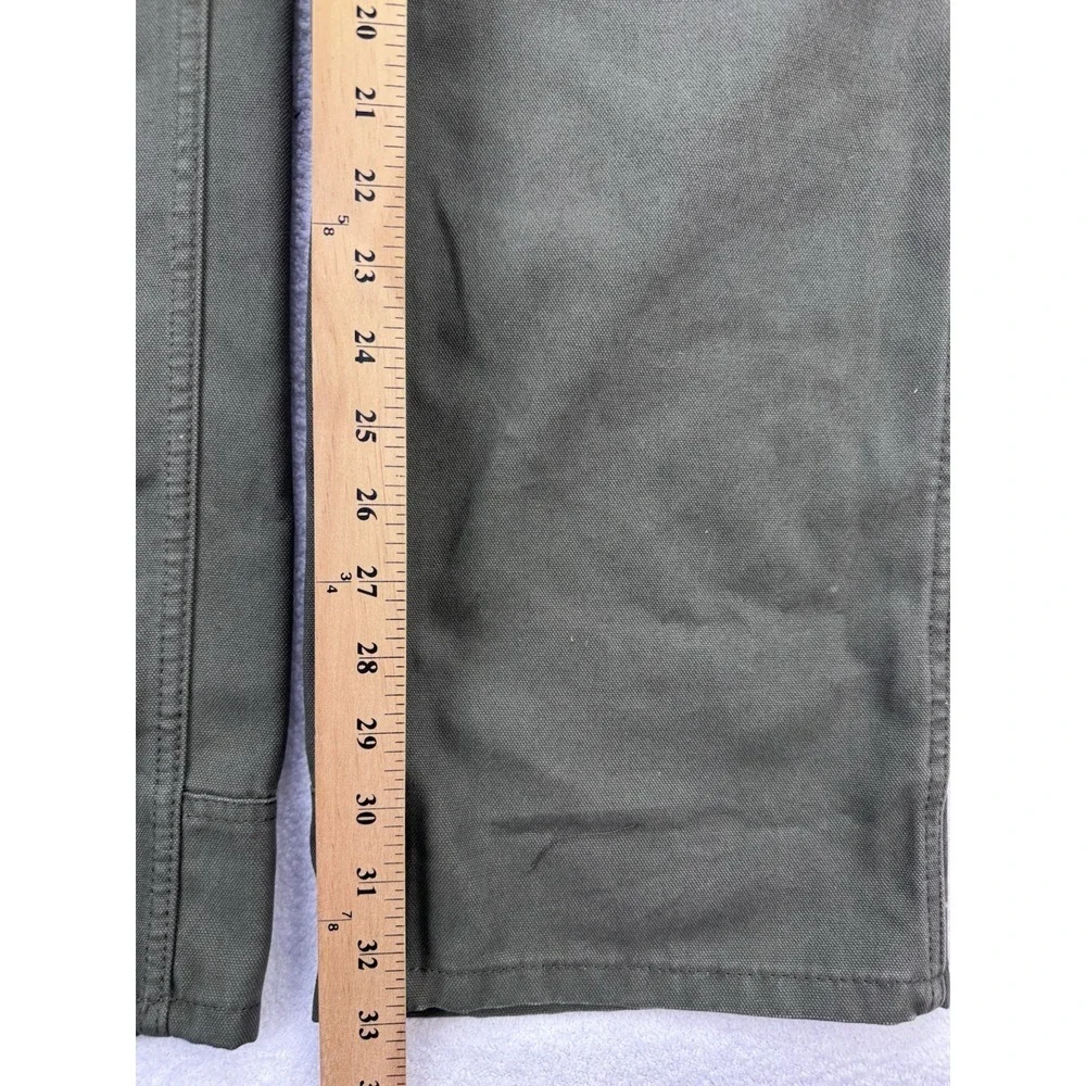 Dickies Bib Overalls Women M Mil Green Straight Duck Denim 36x32 Work Utility